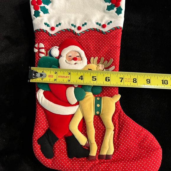 3-Vintage 3D Festive Christmas Stockings. - Picture 13 of 16